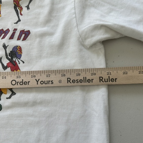 Vintage We Be Jammin Shirt Mens Large St Thomas Dance Drum 90s Hanes Beefy USA - Picture 6 of 11